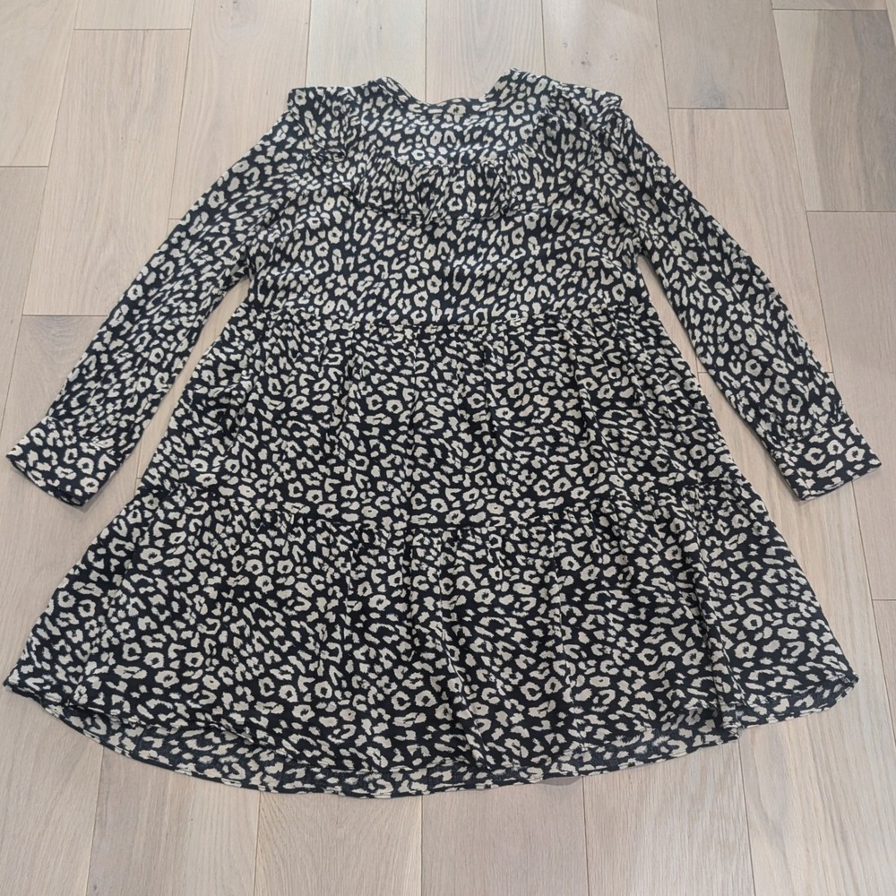 Zara Leopard Print Loose Tiered Babydoll Indie Sleeze Mini Dress M - Picture 3 of 16